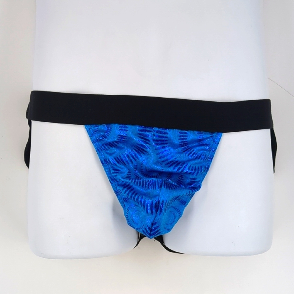 Male Power Uplift Jock Underwear Blue Black Size Large XL NWOT NEW WITHOUT TAGS